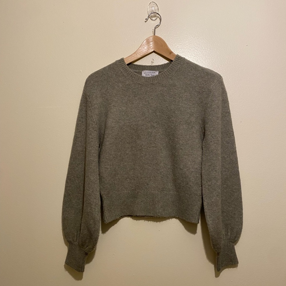 & Other Stories Olive Green Crew Neck Sweater. Size XS